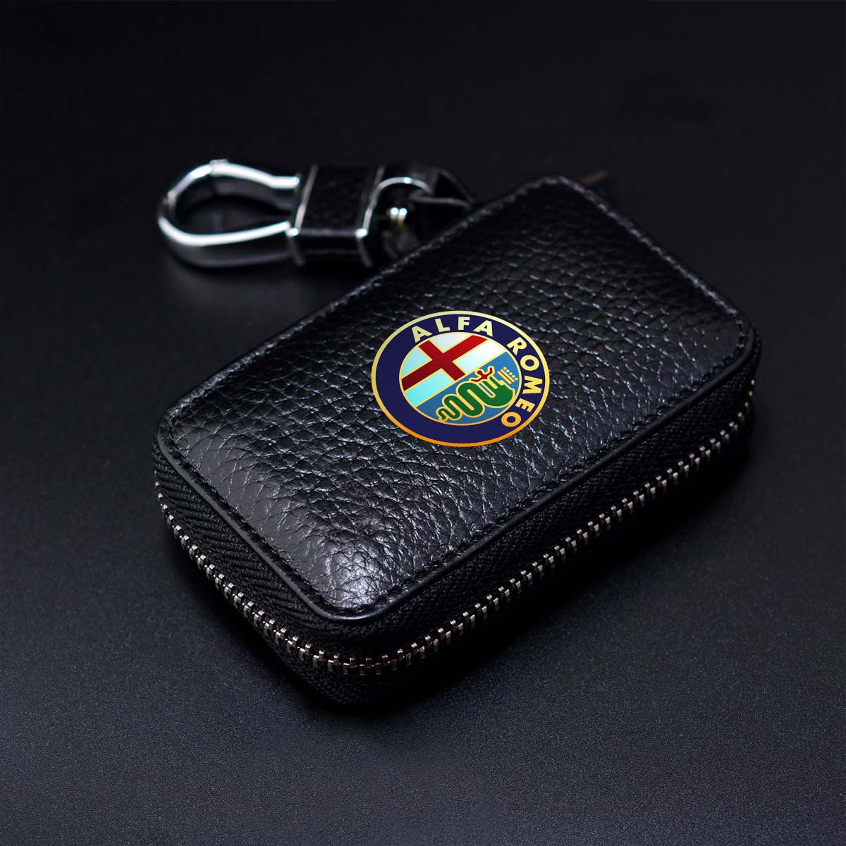 Double Zipper Cross Pattern Key Bag Can Be Placed Home Keys and Car Keys  Can Be Customized A Variety of Car Logo Key Case Bag - AliExpress